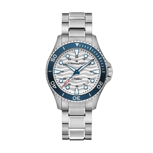 Orologio Hamilton Khaki Navy Scuba Auto 40 mm blu e bianco MISURA UNICA