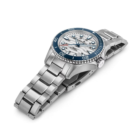 Orologio Hamilton Khaki Navy Scuba Auto 40 mm blu e bianco MISURA UNICA