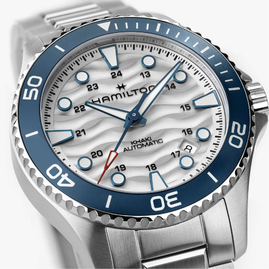 Orologio Hamilton Khaki Navy Scuba Auto 40 mm blu e bianco MISURA UNICA