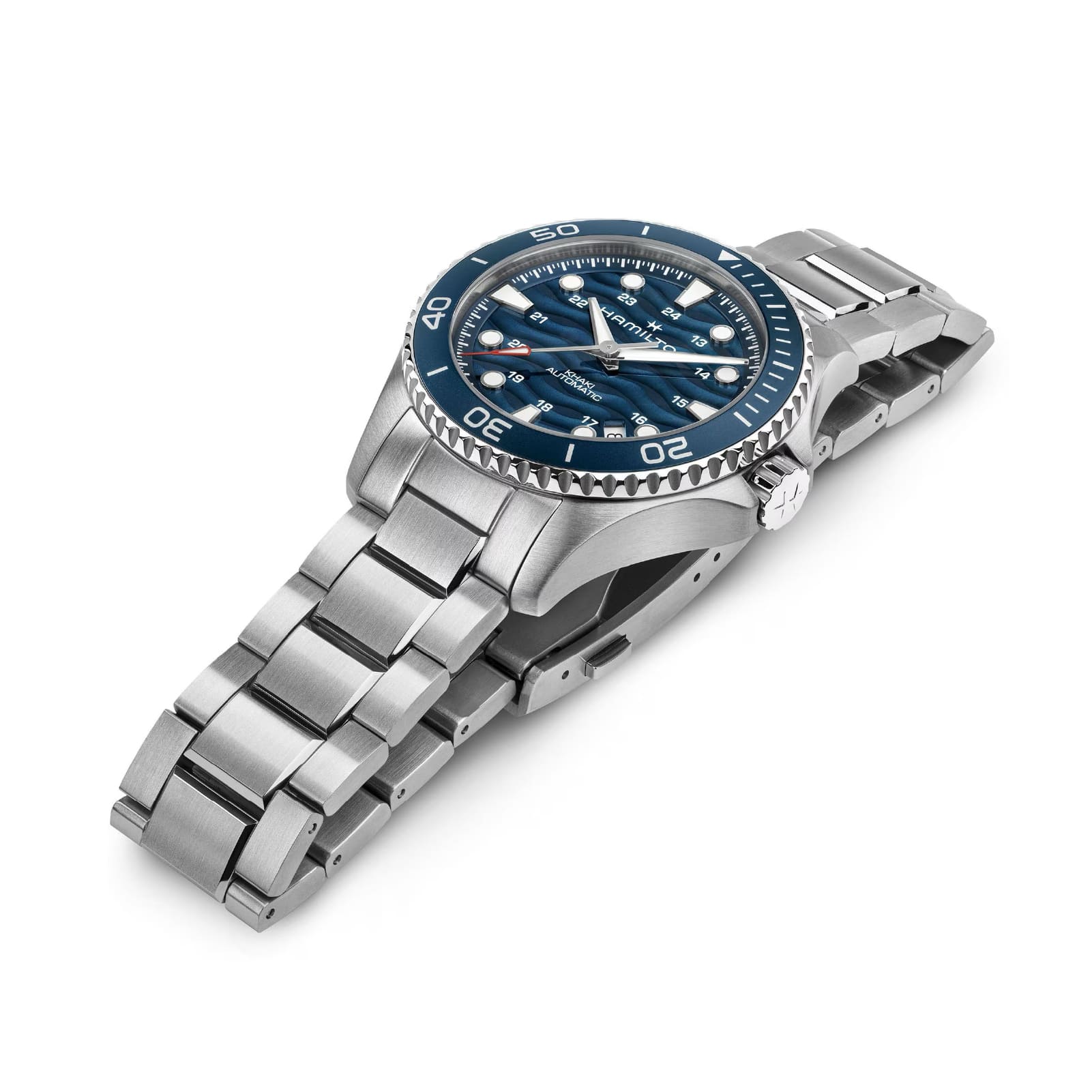 Orologio Hamilton Khaki Navy Scuba Auto 40 mm blu da uomo MISURA UNICA