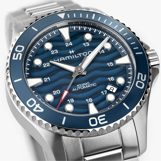 Orologio Hamilton Khaki Navy Scuba Auto 40 mm blu da uomo MISURA UNICA