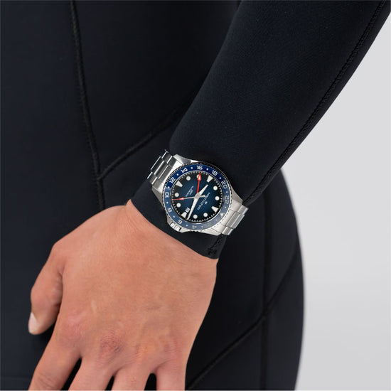 Orologio Hamilton Khaki Navy Scuba Auto GMT 43 mm blu uomo MISURA UNICA