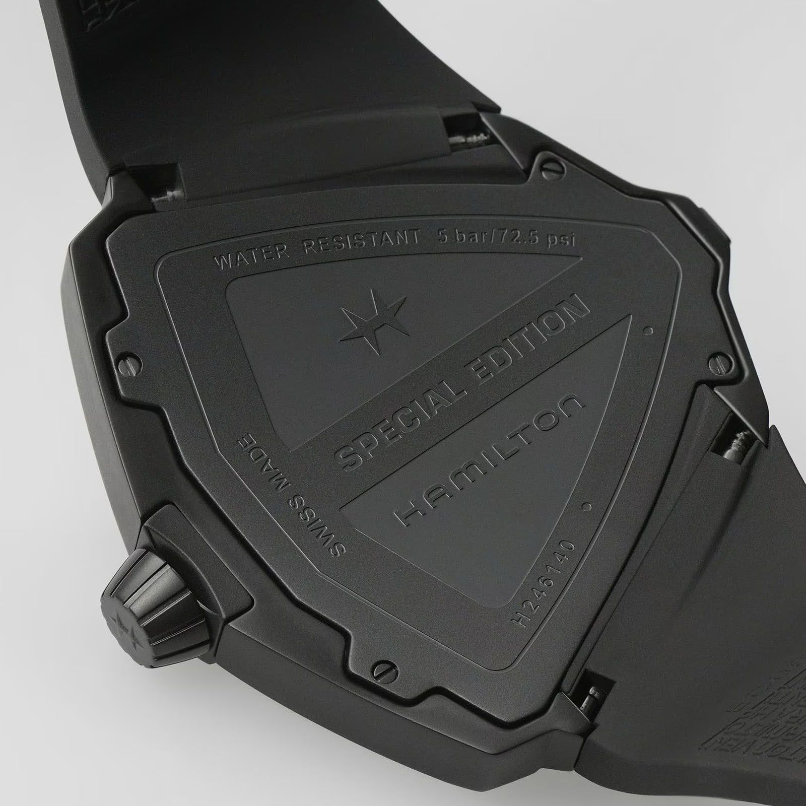 Orologio uomo Hamilton Ventura Dune con in acciaio caucciù nero 52x47,6mm H24614330-3