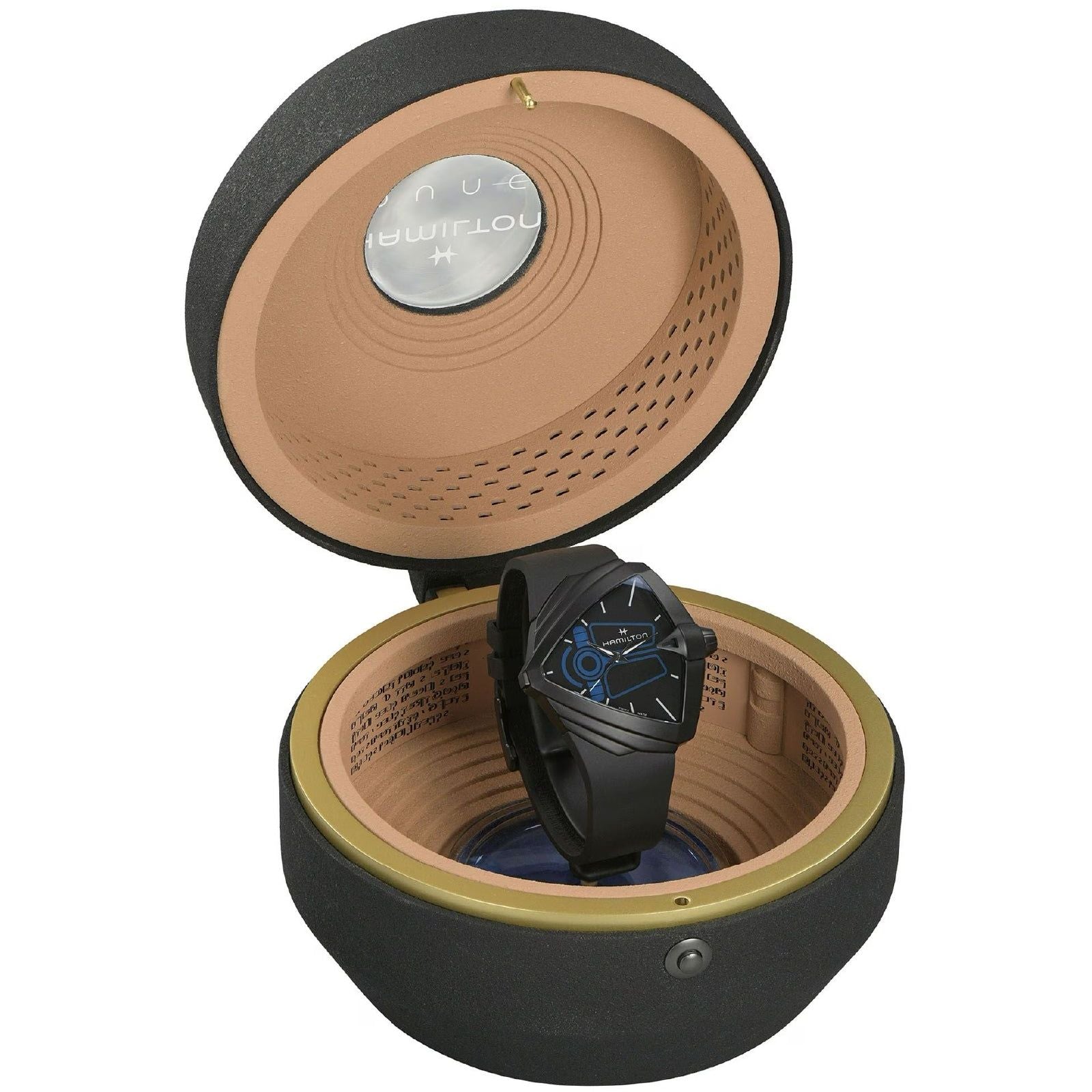 Orologio uomo Hamilton Ventura Dune con in acciaio caucciù nero 52x47,6mm H24614330-5