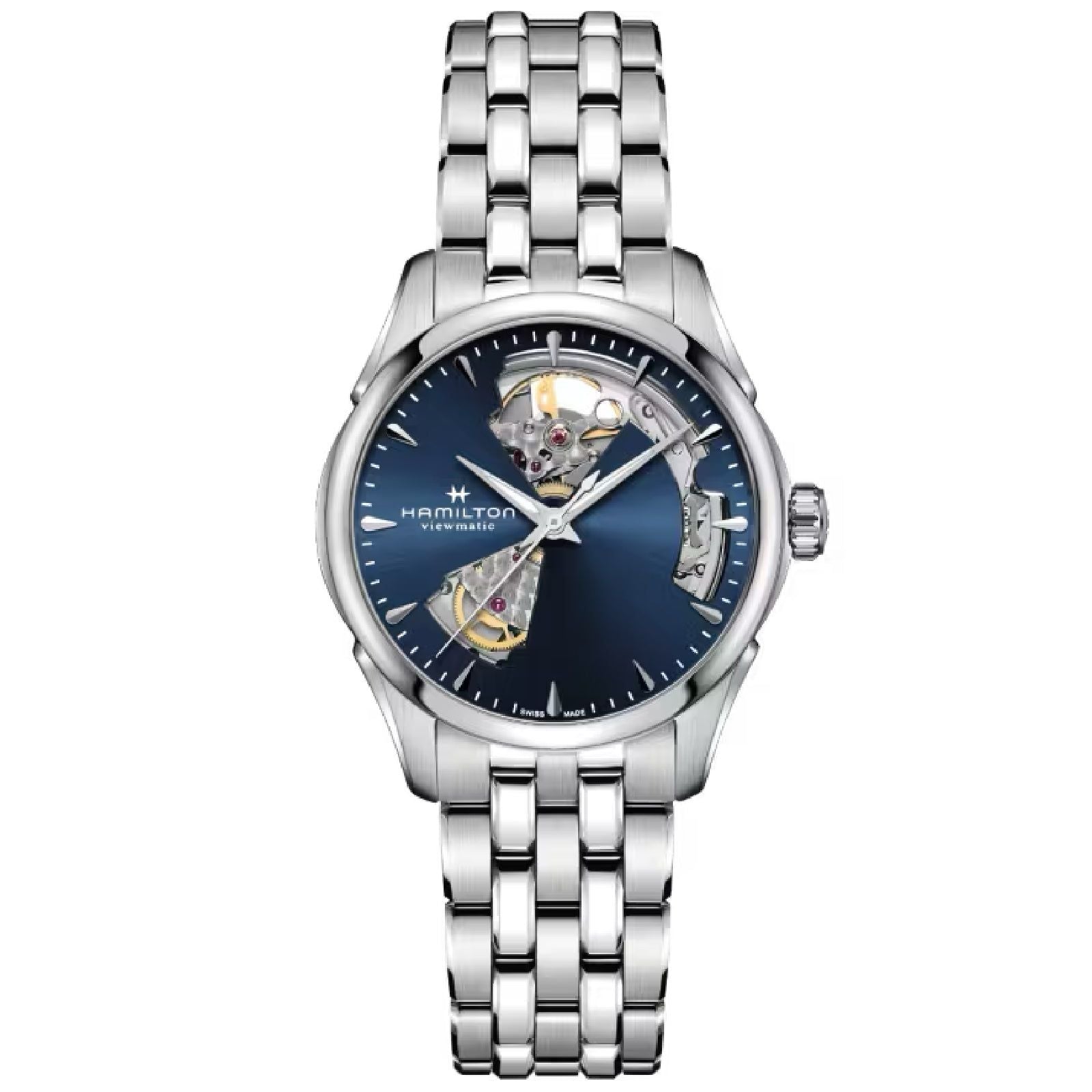 Orologio automatico donna Hamilton Jazzmaster acciaio movimento vista 36mm H32215141-1