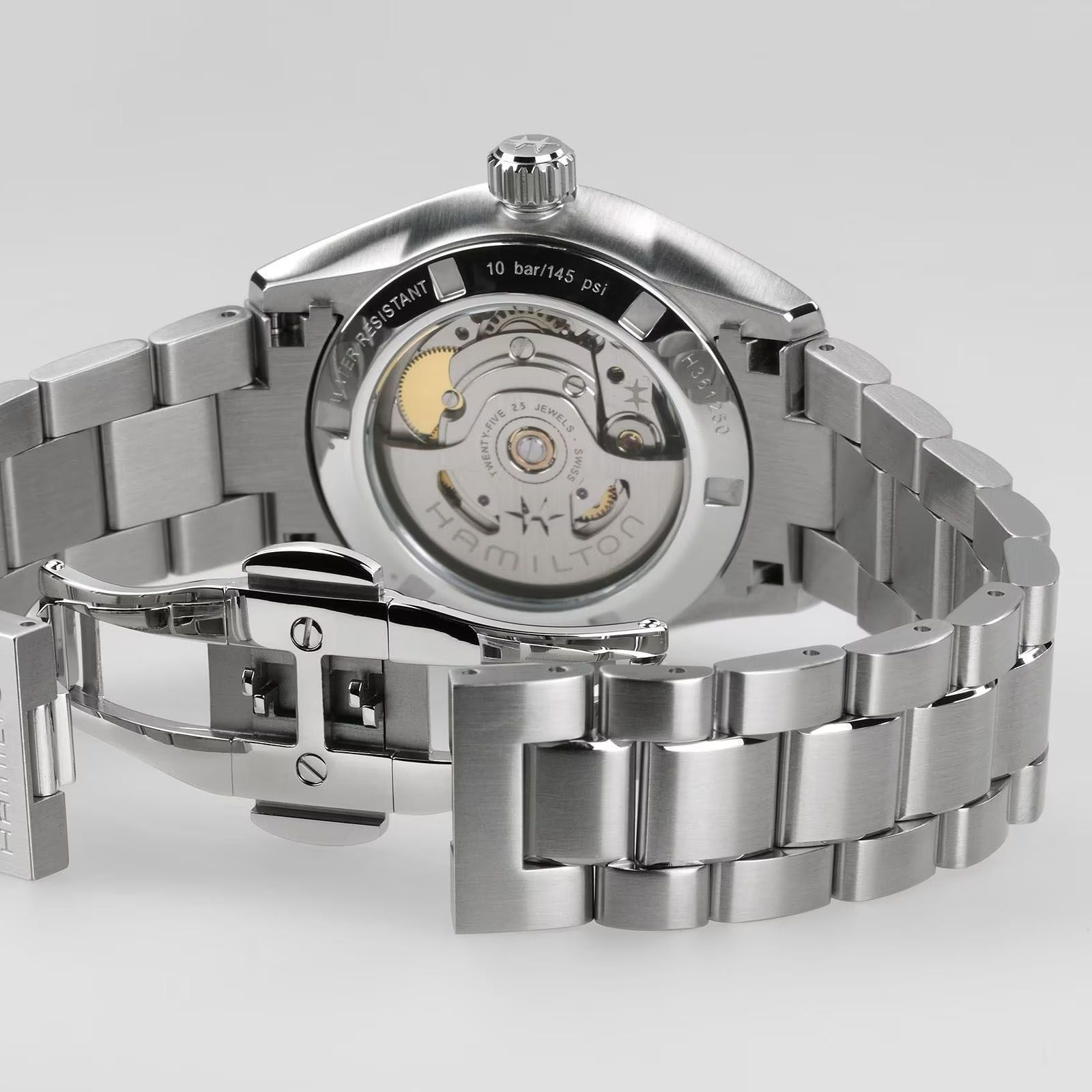Orologio donna Hamilton Jazzmaster in acciaio quadrante verde cassa 38mm H36105160-3