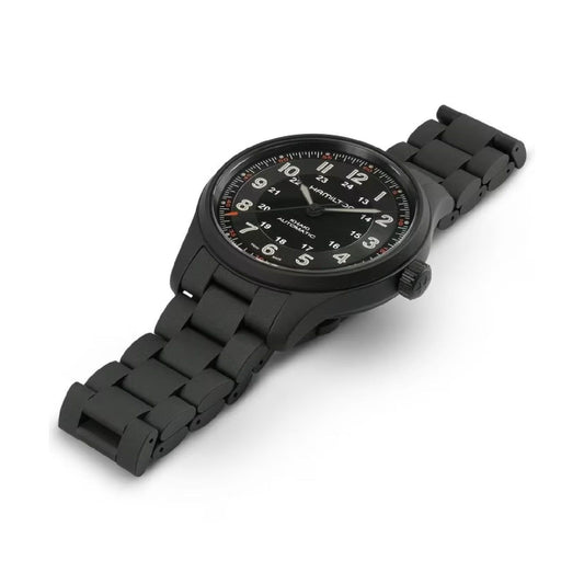 Orologio automatico Hamilton Khaki Field uomo cassa 42mm titanio nero H70665130-2