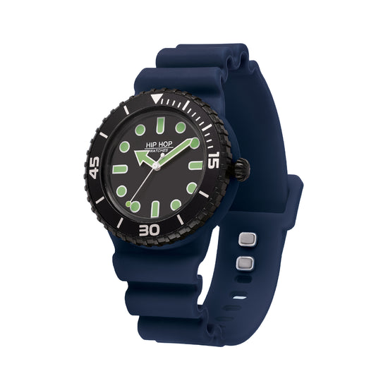 Orologio solo tempo unisex Hip Hop silicone rosso e blu HH.HWU1235