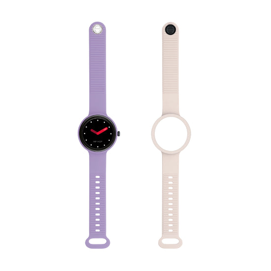 Orologio Smartwatch Hip Hop in silicone lilla e beige MISURA UNICA
