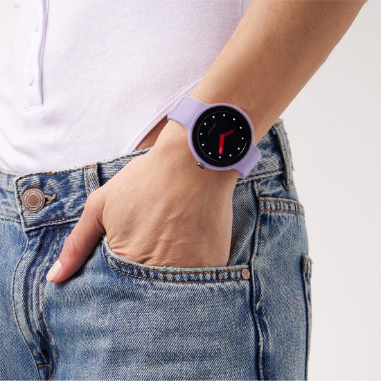 Orologio Smartwatch Hip Hop in silicone lilla e beige MISURA UNICA