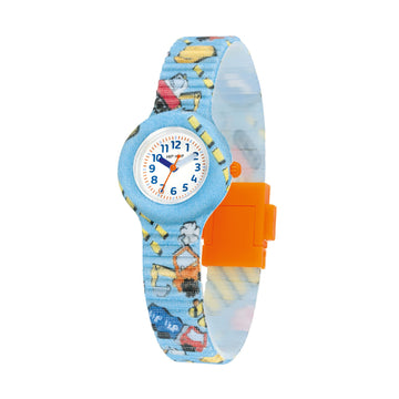 Orologio bimbi Hip Hop in silicone con tessuto disegnato MISURA UNICA