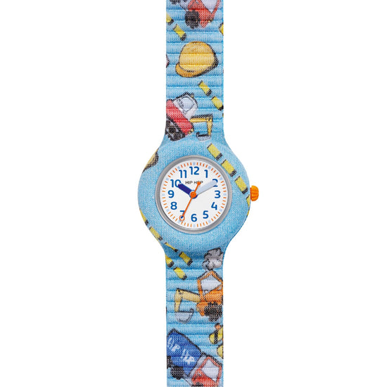 Orologio bimbi Hip Hop in silicone con tessuto disegnato MISURA UNICA