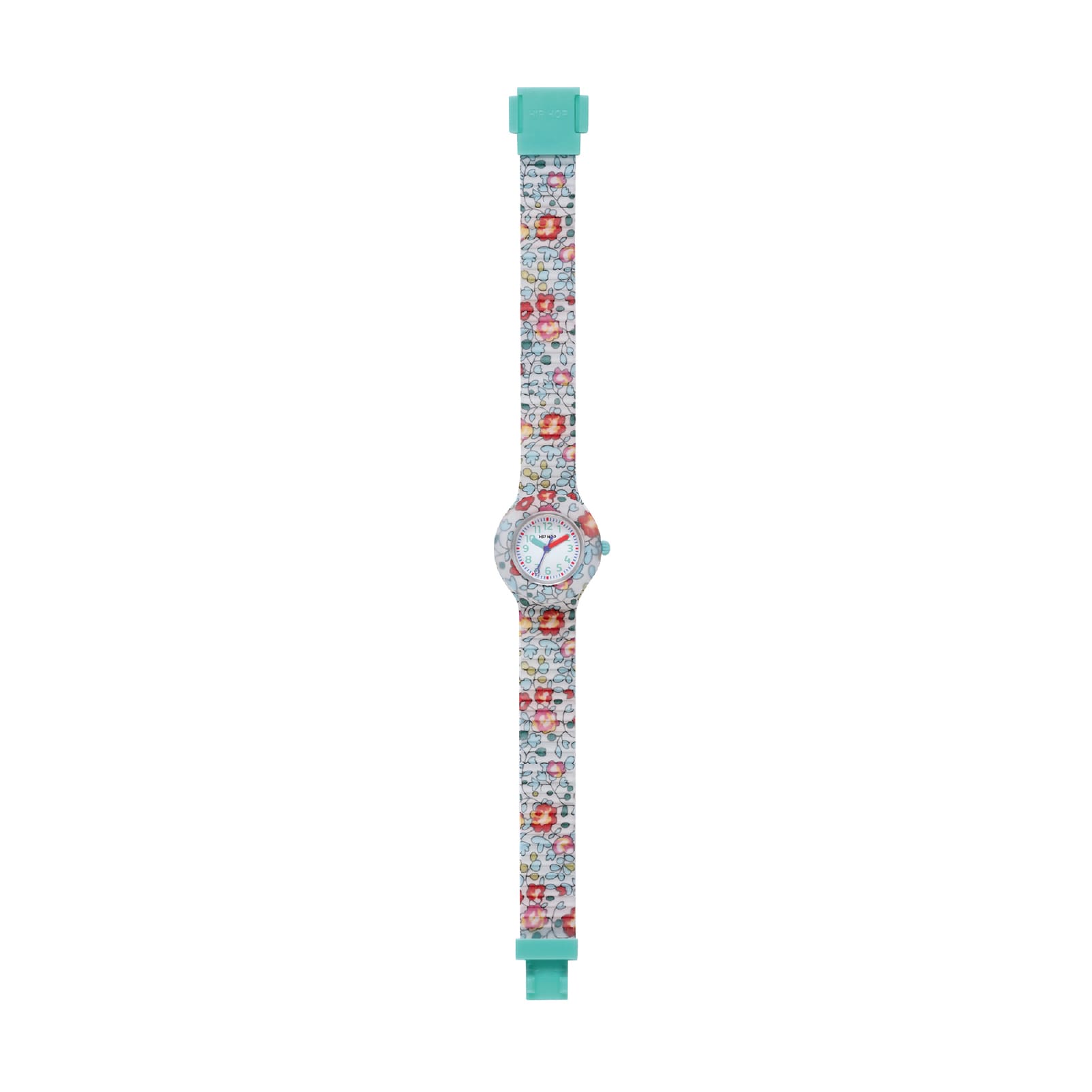 Orologio bimbi Hip Hop in silicone con tessuto di fiori MISURA UNICA