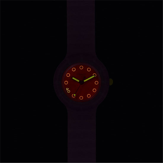 Orologio donna Hip Hop in silicone viola quadrante rosso MISURA UNICA