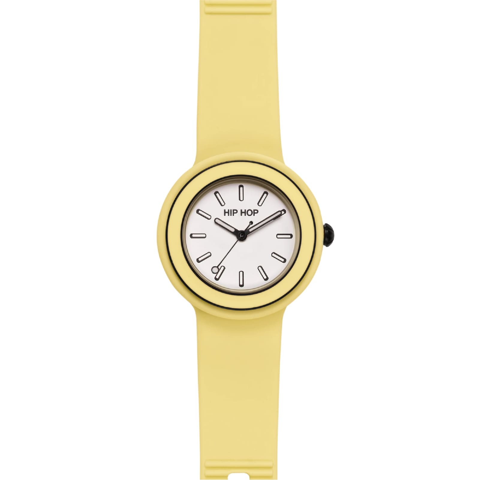 Orologio da donna Hip Hop in silicone di colore giallo MISURA UNICA
