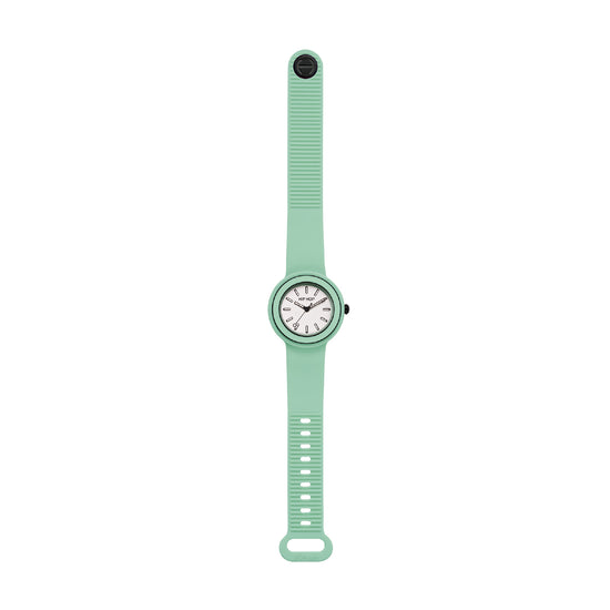 Orologio da donna Hip Hop in silicone di colore verde MISURA UNICA