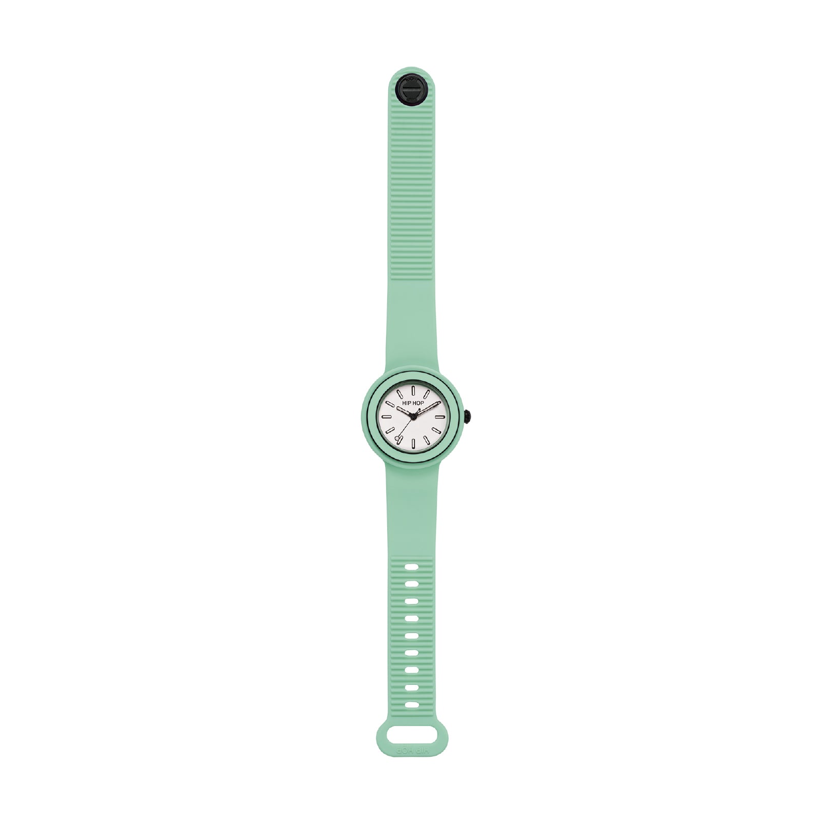 Orologio da donna Hip Hop in silicone di colore verde MISURA UNICA