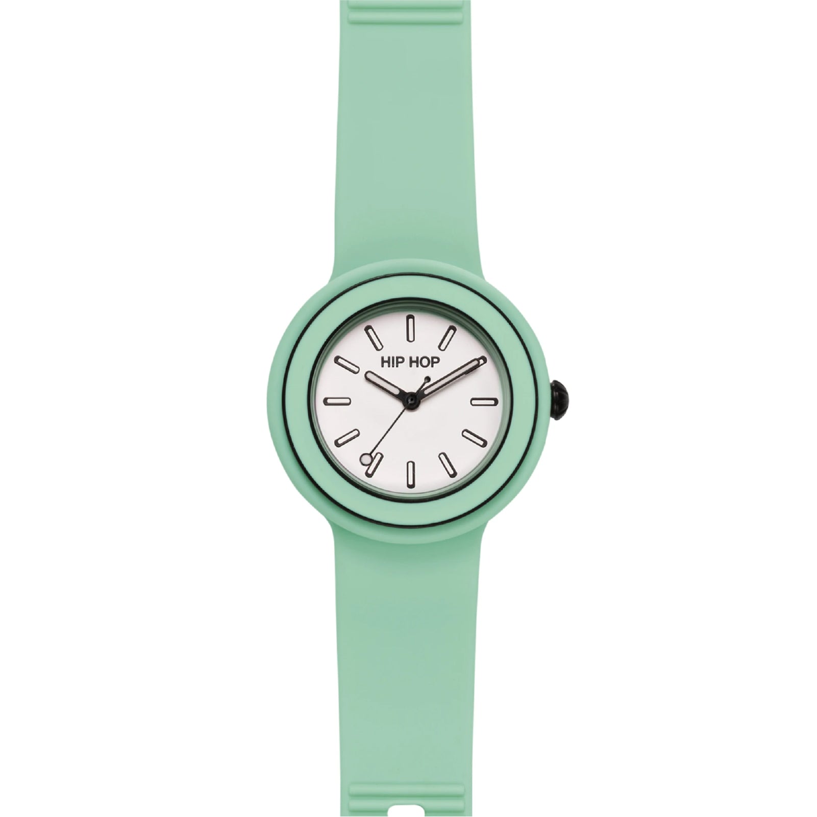 Orologio da donna Hip Hop in silicone di colore verde MISURA UNICA