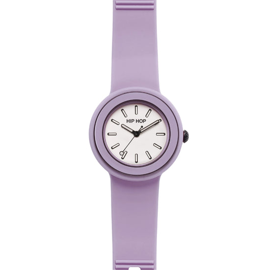 Orologio da donna Hip Hop in silicone di colore lilla MISURA UNICA