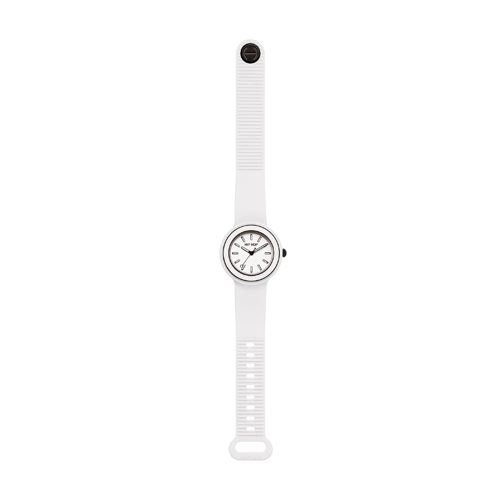 Orologio solo tempo Hip Hop Hero.Dot cinturino silicone bianco MISURA UNICA