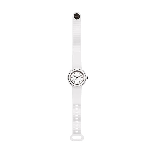 Orologio solo tempo Hip Hop Hero.Dot cinturino silicone bianco MISURA UNICA