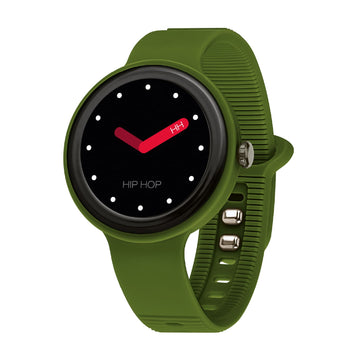 Orologio Hip Hop Hero Next in silicone verde e nero MISURA UNICA
