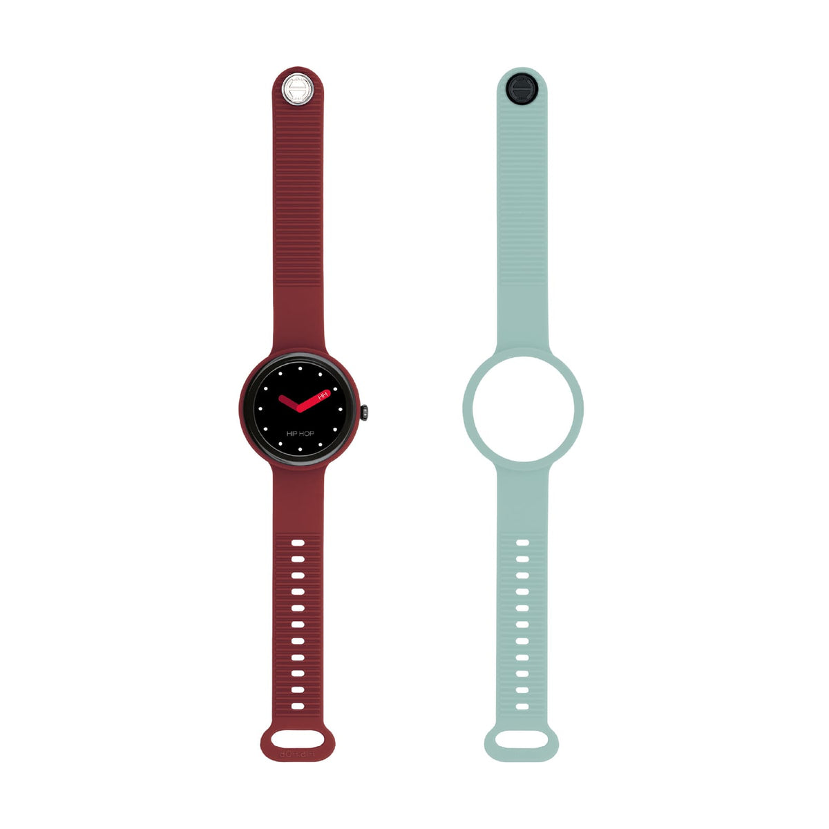 Orologio Hip Hop Hero Next in silicone azzurro e bordeaux MISURA UNICA