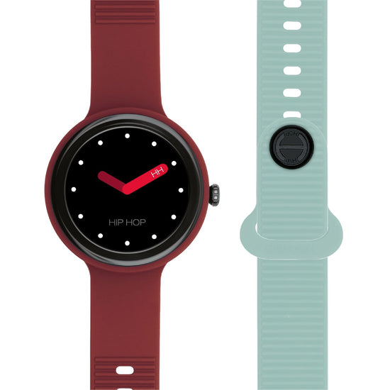 Orologio Hip Hop Hero Next in silicone azzurro e bordeaux MISURA UNICA