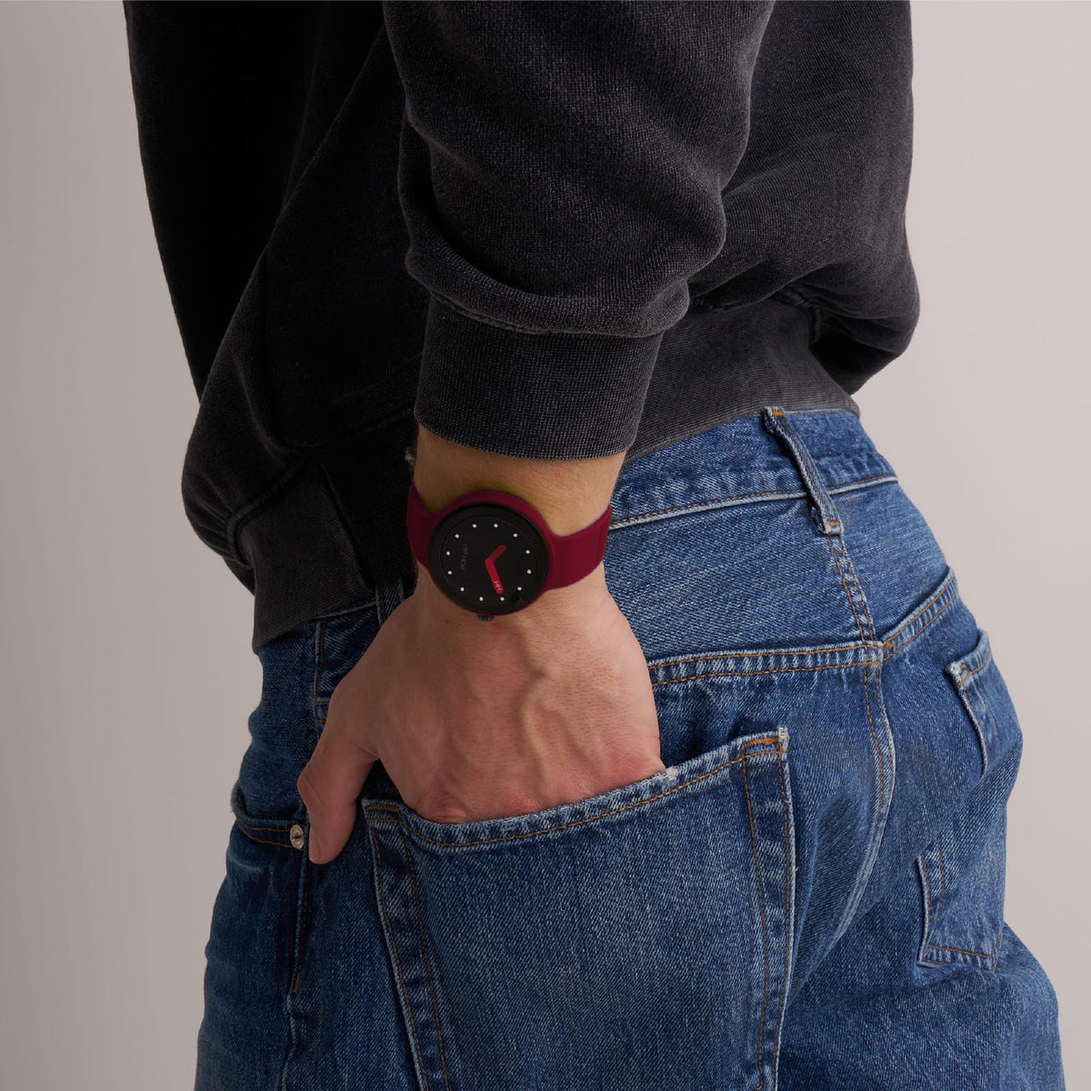 Orologio Hip Hop Hero Next in silicone azzurro e bordeaux MISURA UNICA