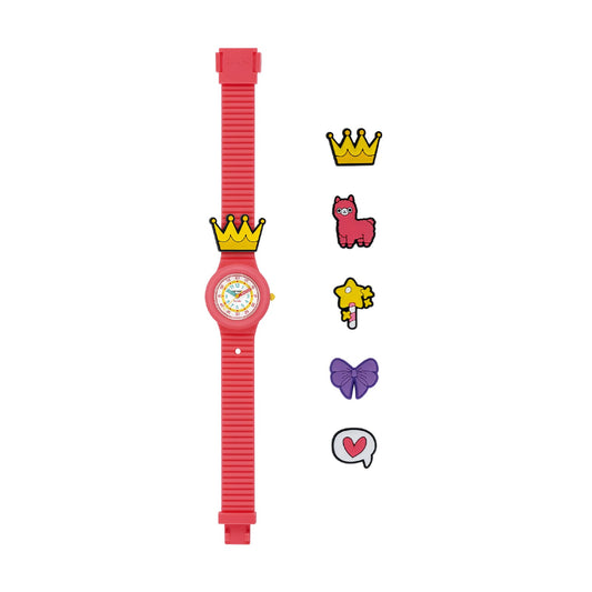 Orologio Hip Hop PINTASTIC! Lama Princess rosso da bambina MISURA UNICA