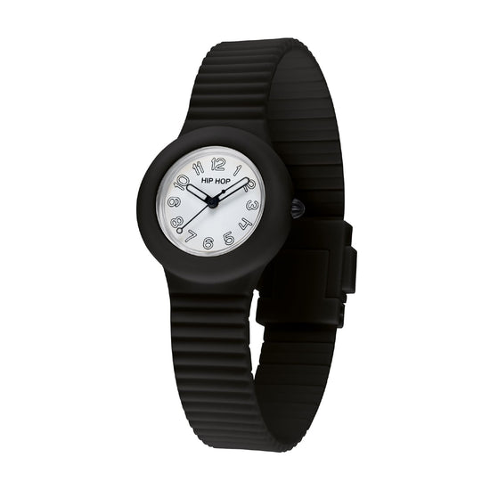 Orologio Hip Hop Numbers Collection 32 mm in silicone nero MISURA UNICA