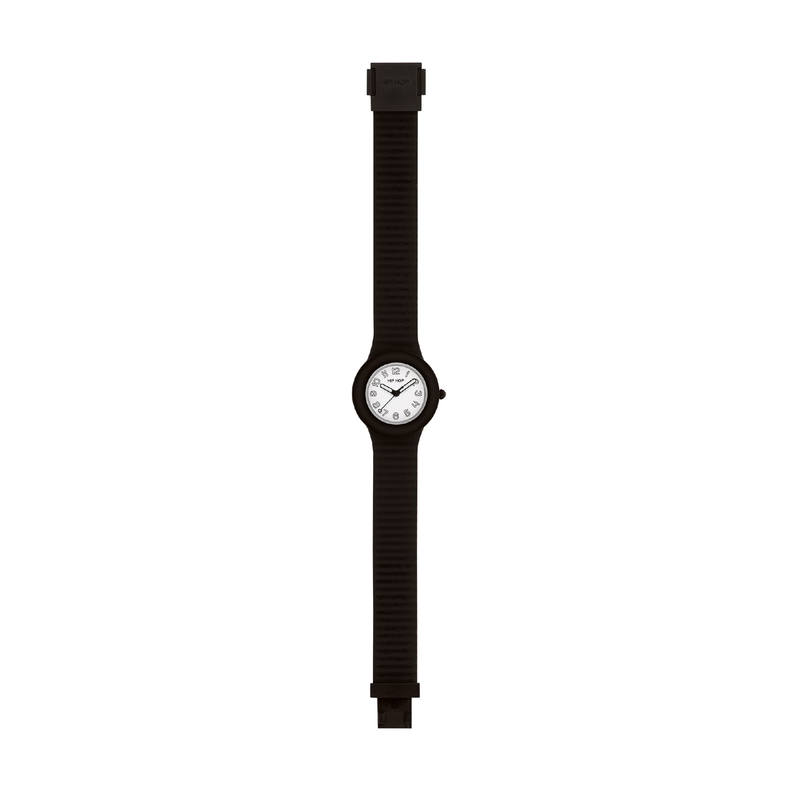 Orologio Hip Hop Numbers Collection 32 mm in silicone nero MISURA UNICA