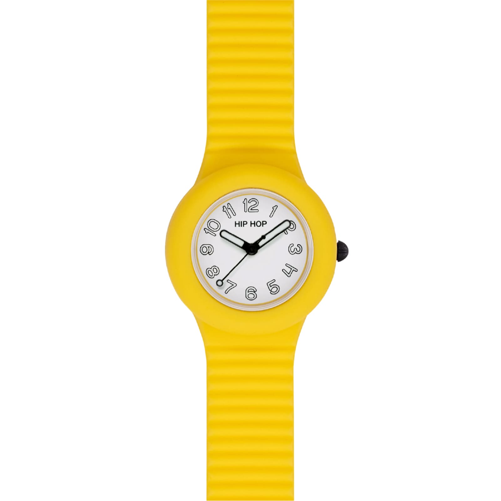 Orologio Hip Hop Numbers Collection 32 mm in silicone giallo MISURA UNICA