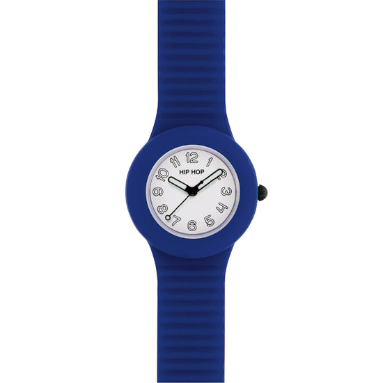 Orologio Hip Hop Numbers Collection 32 mm in silicone blu MISURA UNICA