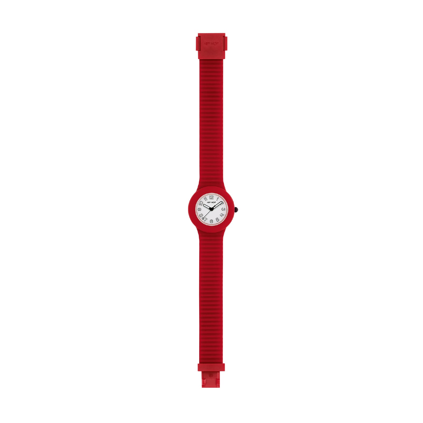 Orologio Hip Hop Numbers Collection 32 mm in silicone rosso MISURA UNICA