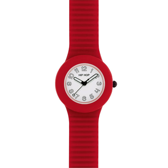 Orologio Hip Hop Numbers Collection 32 mm in silicone rosso MISURA UNICA