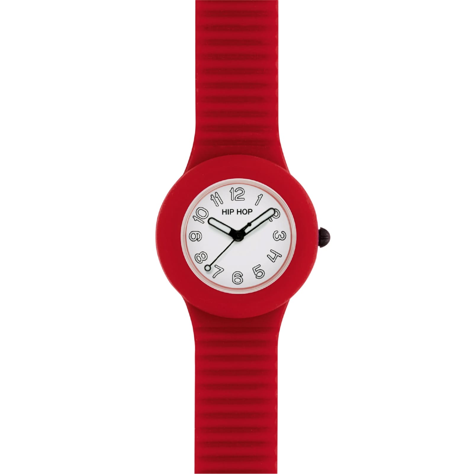 Orologio Hip Hop Numbers Collection 32 mm in silicone rosso MISURA UNICA