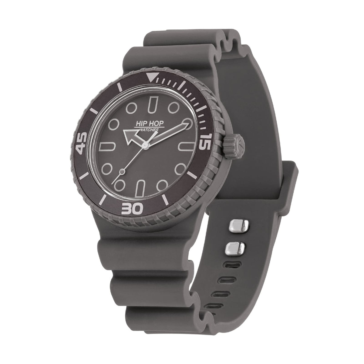 Orologio solo tempo Hip Hop Master in silicone grigio bordeaux MISURA UNICA