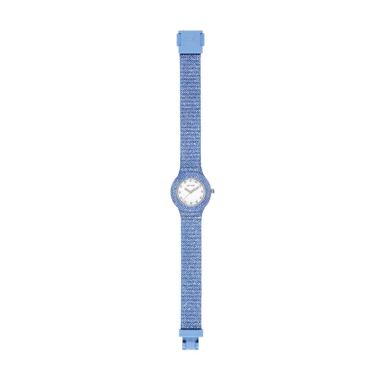 Orologio solo tempo Hip Hop Shimmer Crush in silicone blu MISURA UNICA