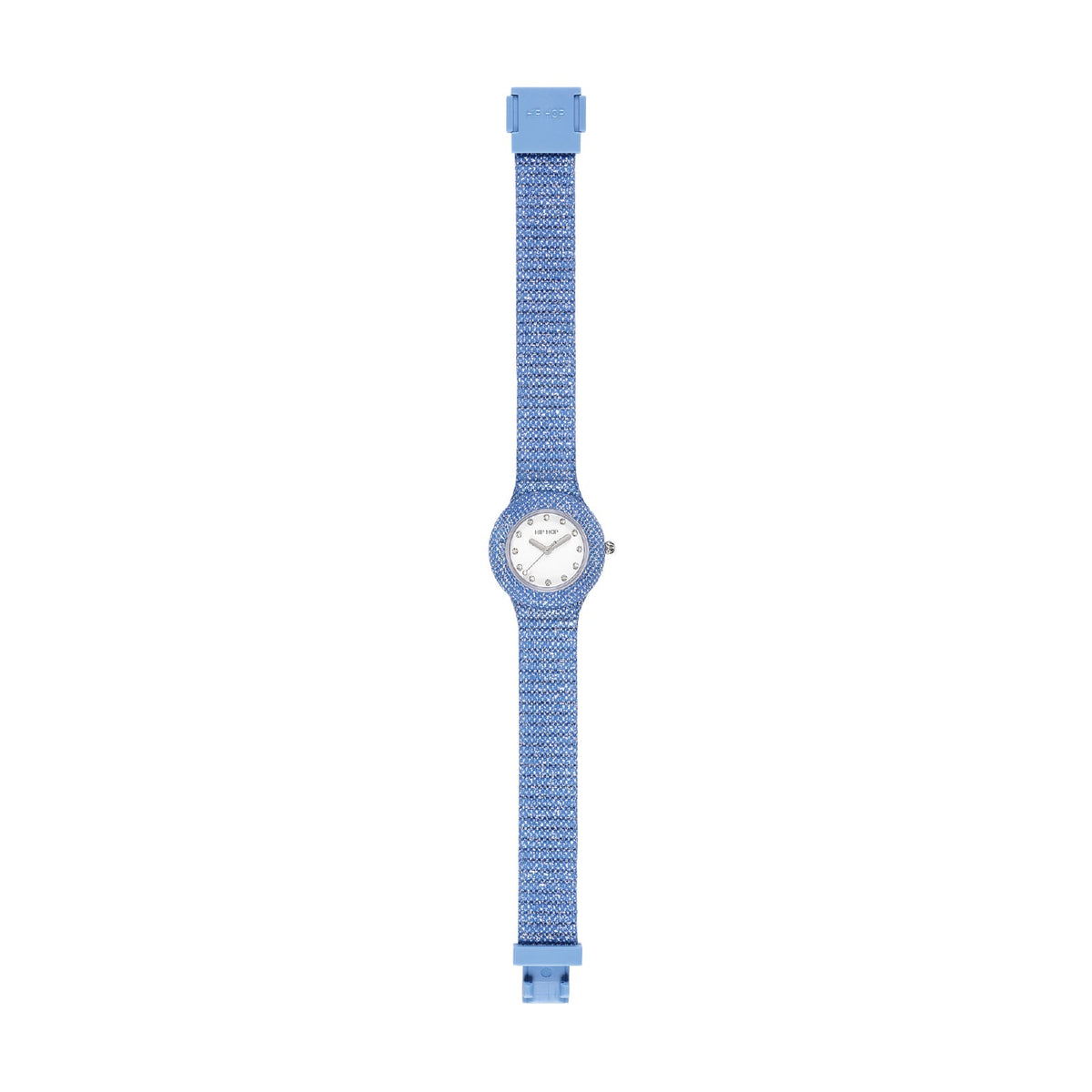 Orologio solo tempo Hip Hop Shimmer Crush in silicone blu MISURA UNICA