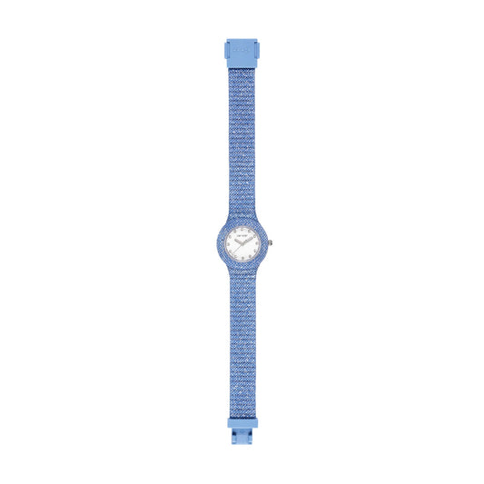 Orologio solo tempo Hip Hop Shimmer Crush in silicone blu MISURA UNICA