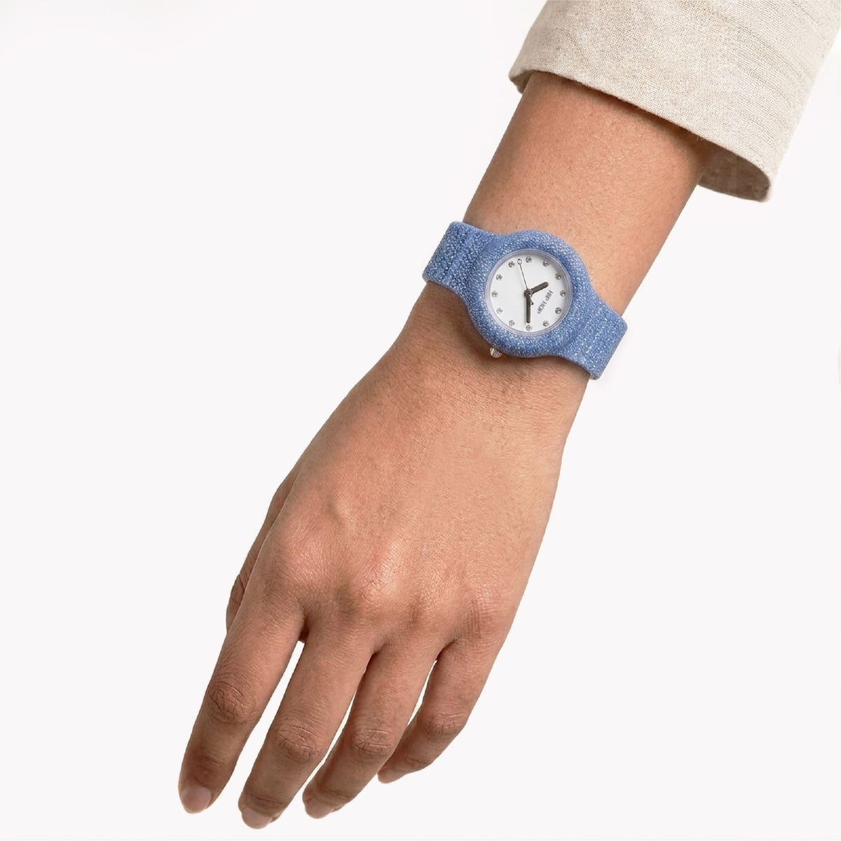 Orologio solo tempo Hip Hop Shimmer Crush in silicone blu MISURA UNICA