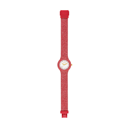 Orologio solo tempo Hip Hop Shimmer Crush in silicone rosso MISURA UNICA