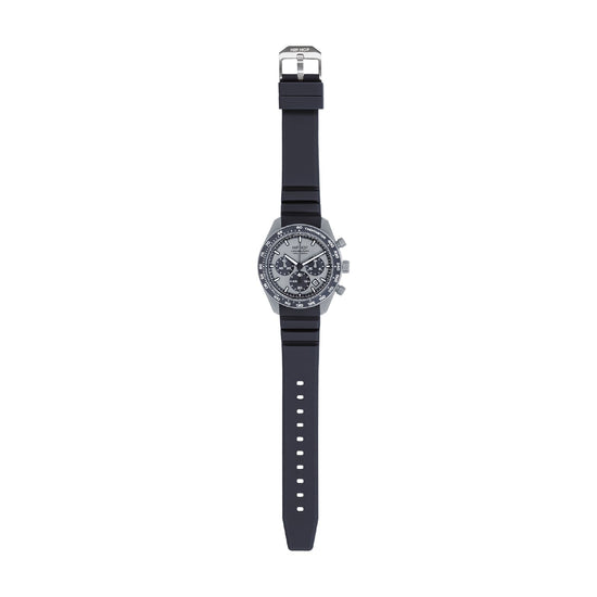 Orologio cronografo Hip Hop XT10 in silicone grigio scuro MISURA UNICA