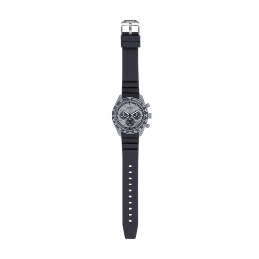 Orologio cronografo Hip Hop XT10 in silicone grigio scuro MISURA UNICA