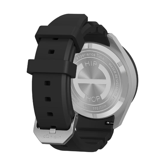 Orologio cronografo Hip Hop XT10 in silicone grigio scuro MISURA UNICA