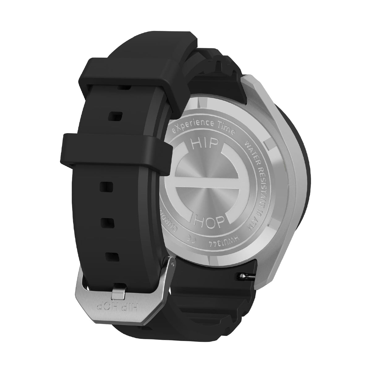 Orologio cronografo Hip Hop XT10 in silicone grigio scuro MISURA UNICA