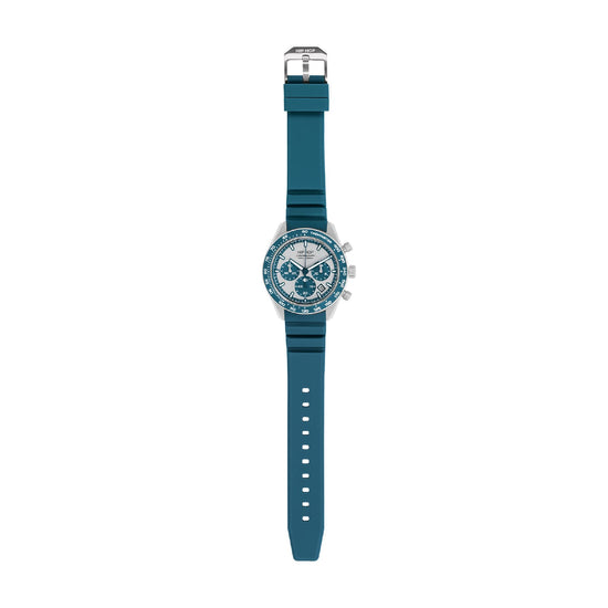 Orologio cronografo Hip Hop XT10 in silicone blu oceano MISURA UNICA