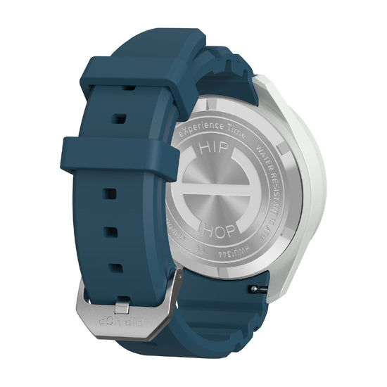 Orologio cronografo Hip Hop XT10 in silicone blu oceano MISURA UNICA