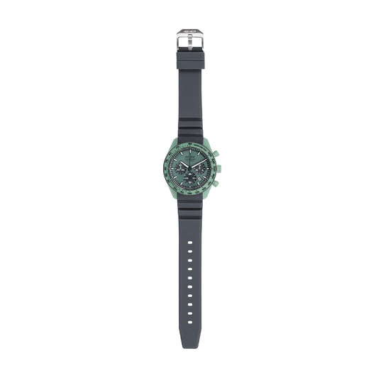 Orologio cronografo Hip Hop XT10 in silicone verde salvia MISURA UNICA